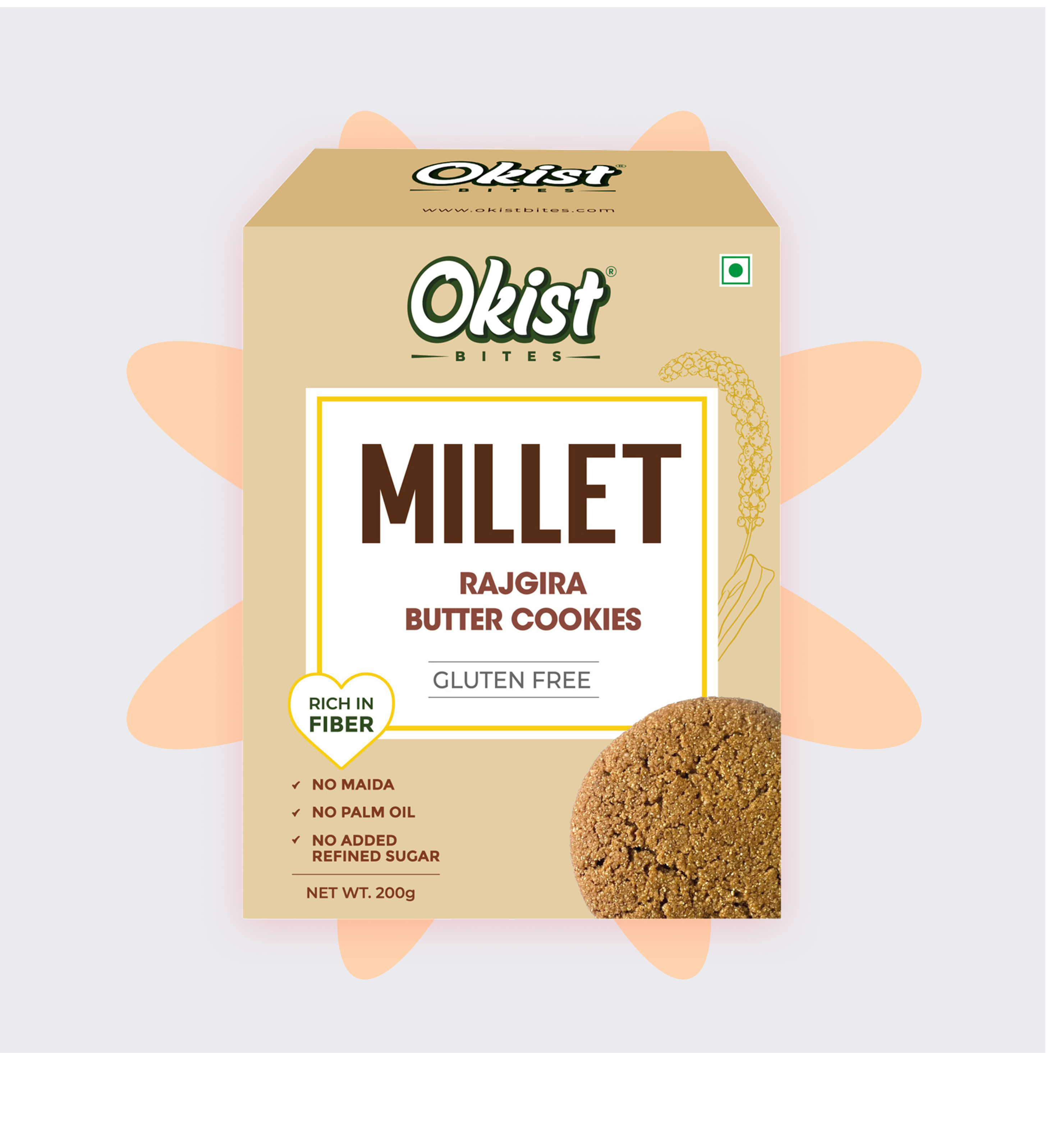 Okist Millet Rajgira Butter Cookies