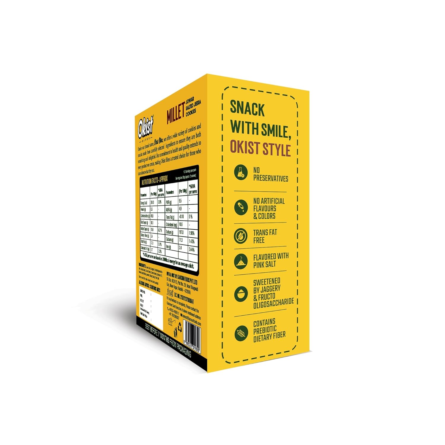 Millet Jowar Salted Jeera Cookies