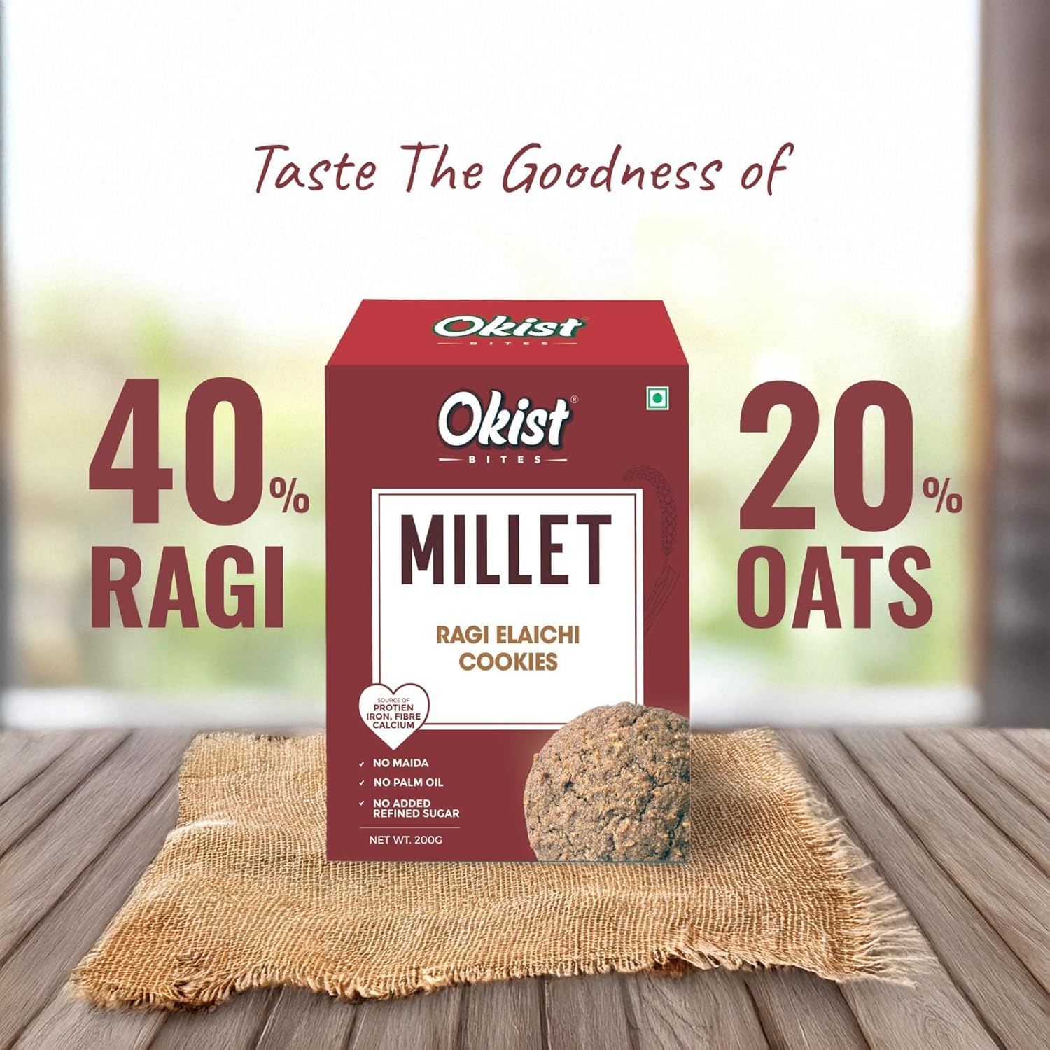 Ragi Elaichi & Millet Jowar Salted Jeera Cookies Pack of 2