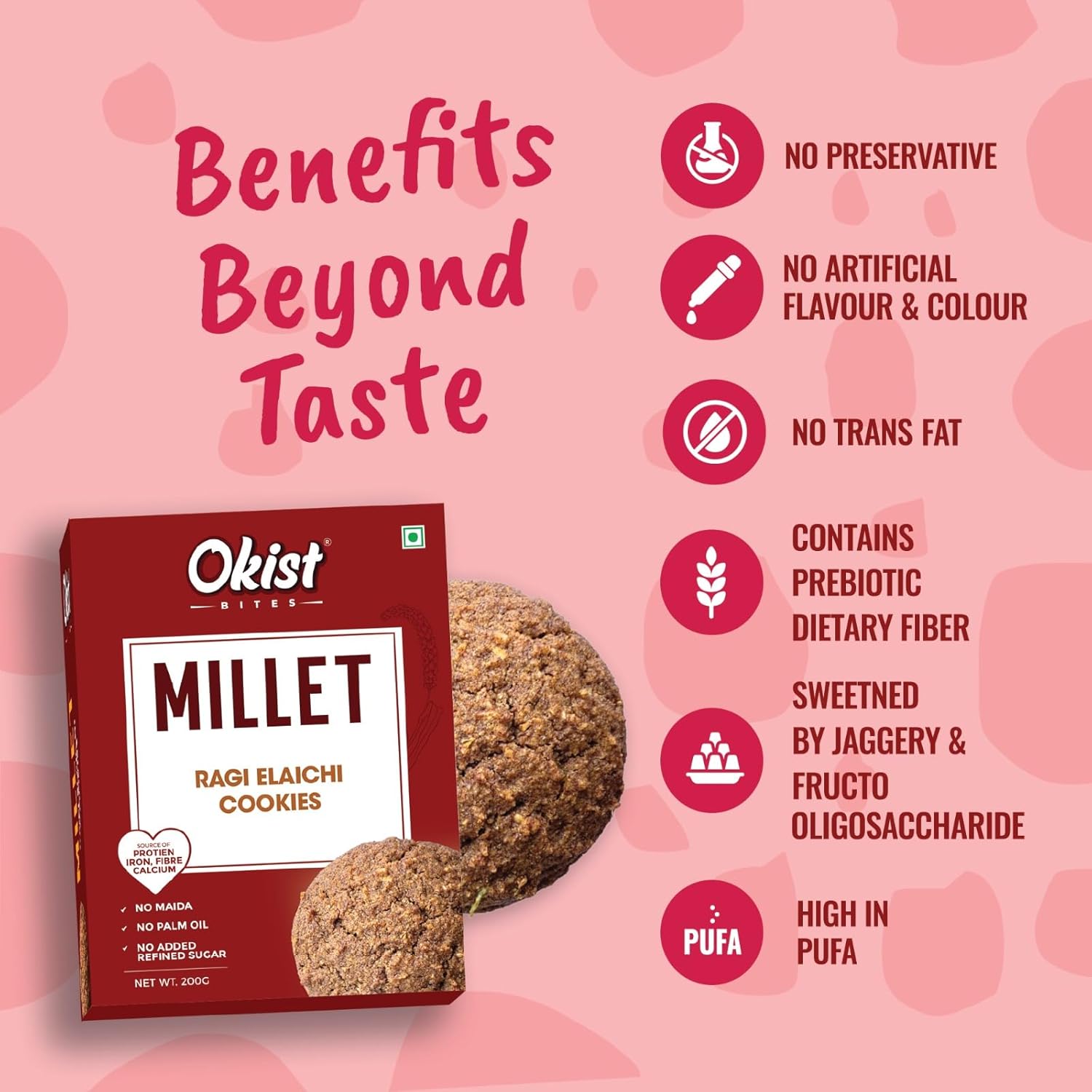 Millet Ragi Elaichi Cookies