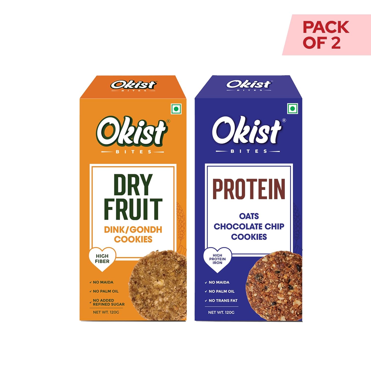 Protein Oats Chocolate Chip & Dryfruit Gondh/Dink Pack of 2