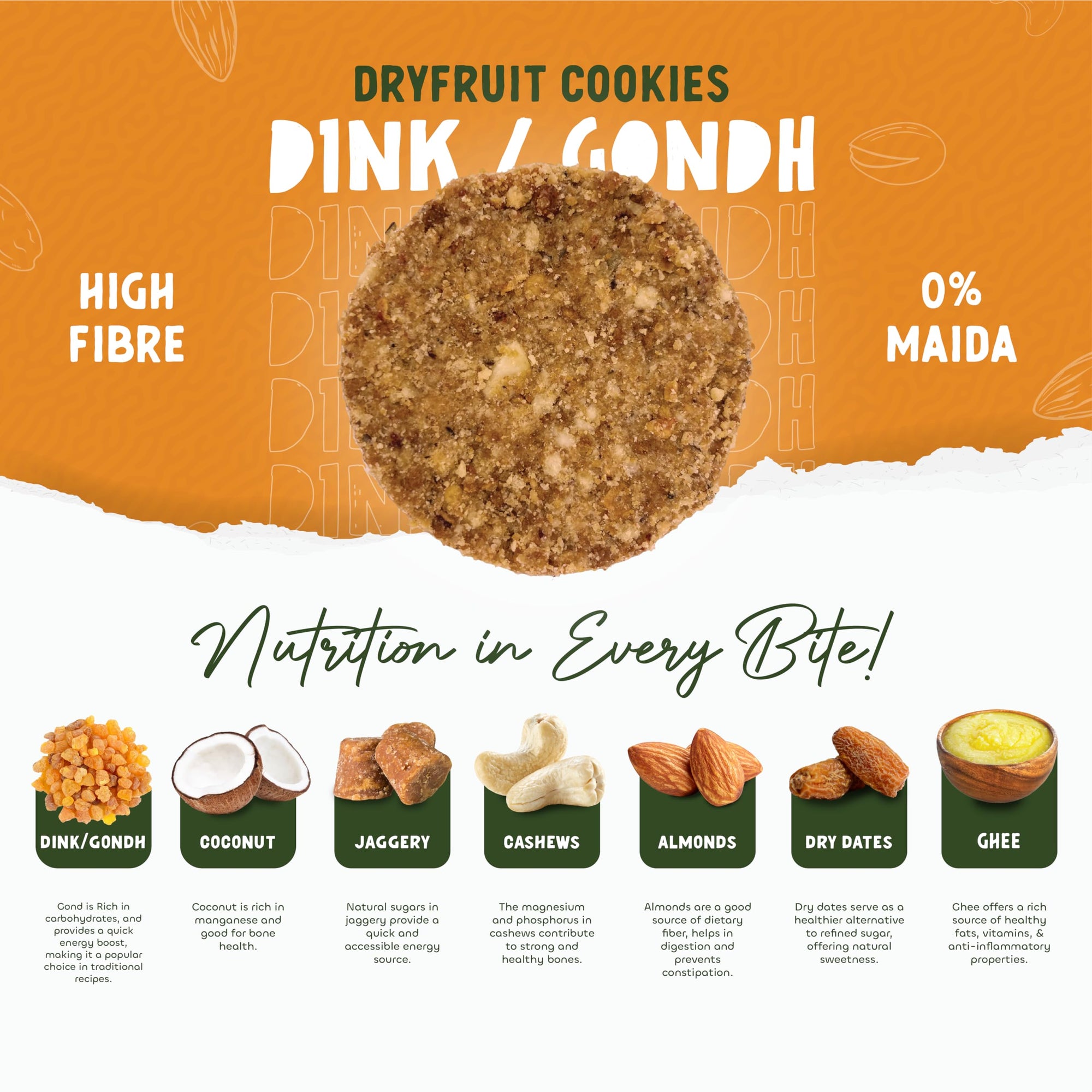 OKIST Dry Fruit Dink Gondh with Methi