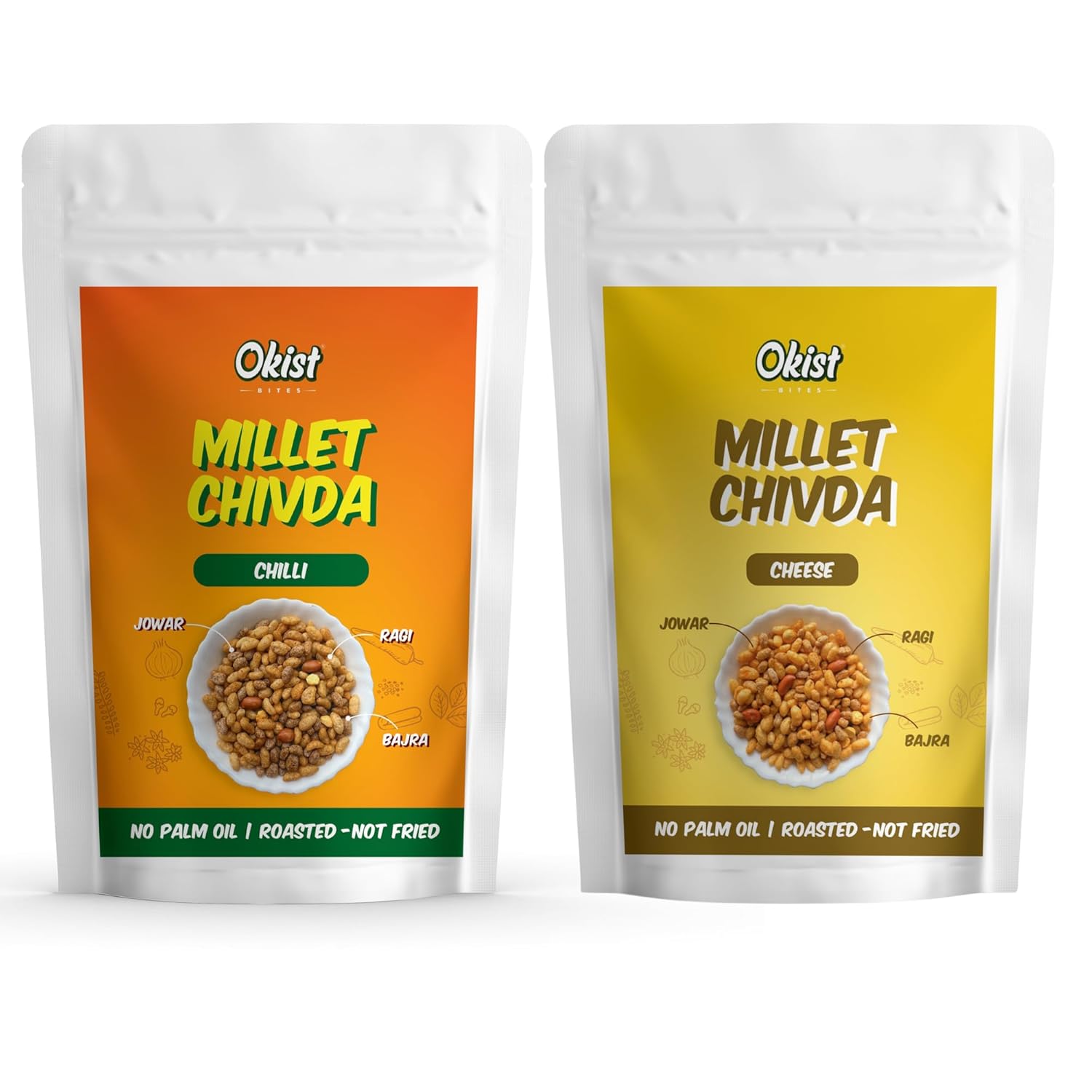 Okist Millet Chivda – Pack of 2 (Chilli + Cheese)