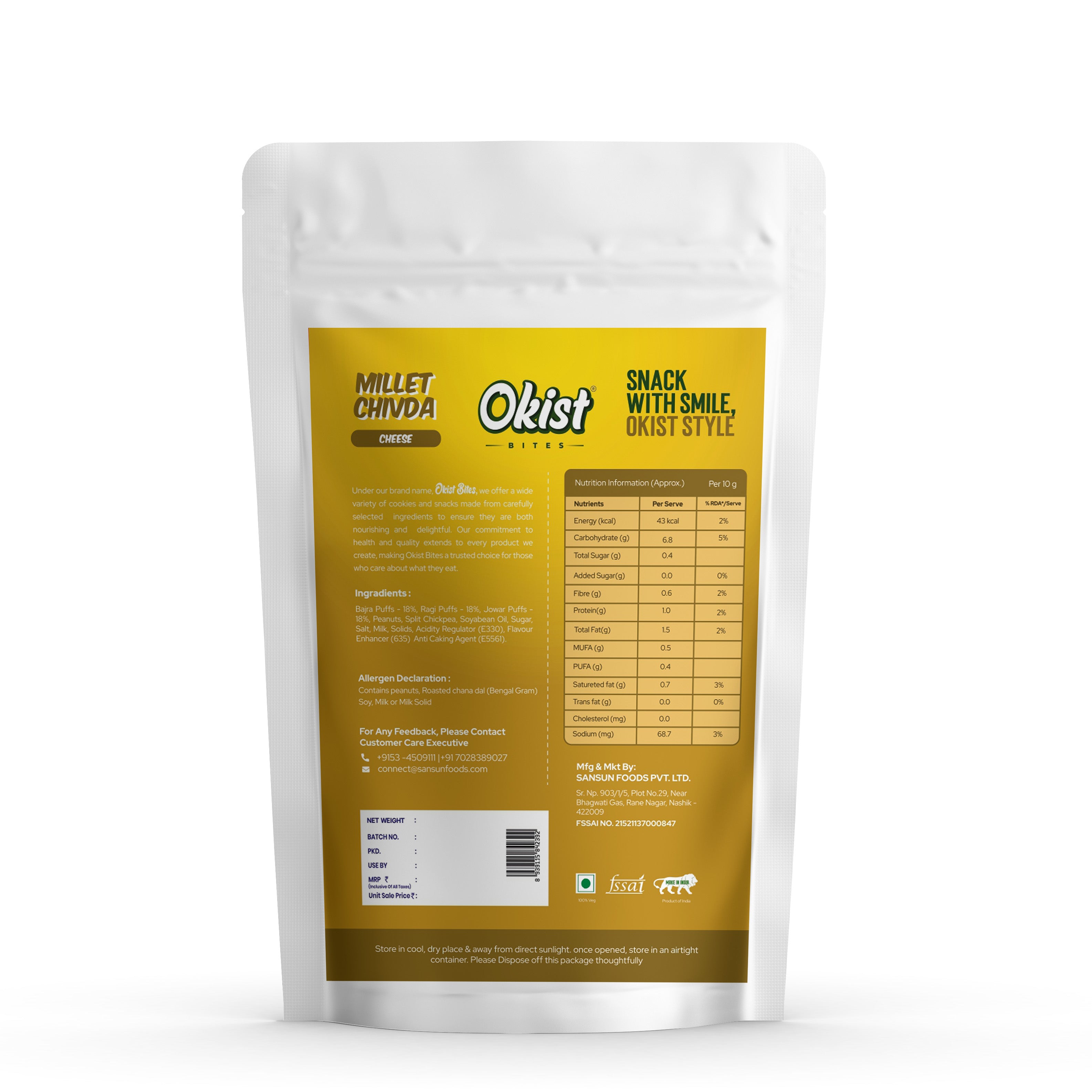 Okist Millet Chivda – Cheese