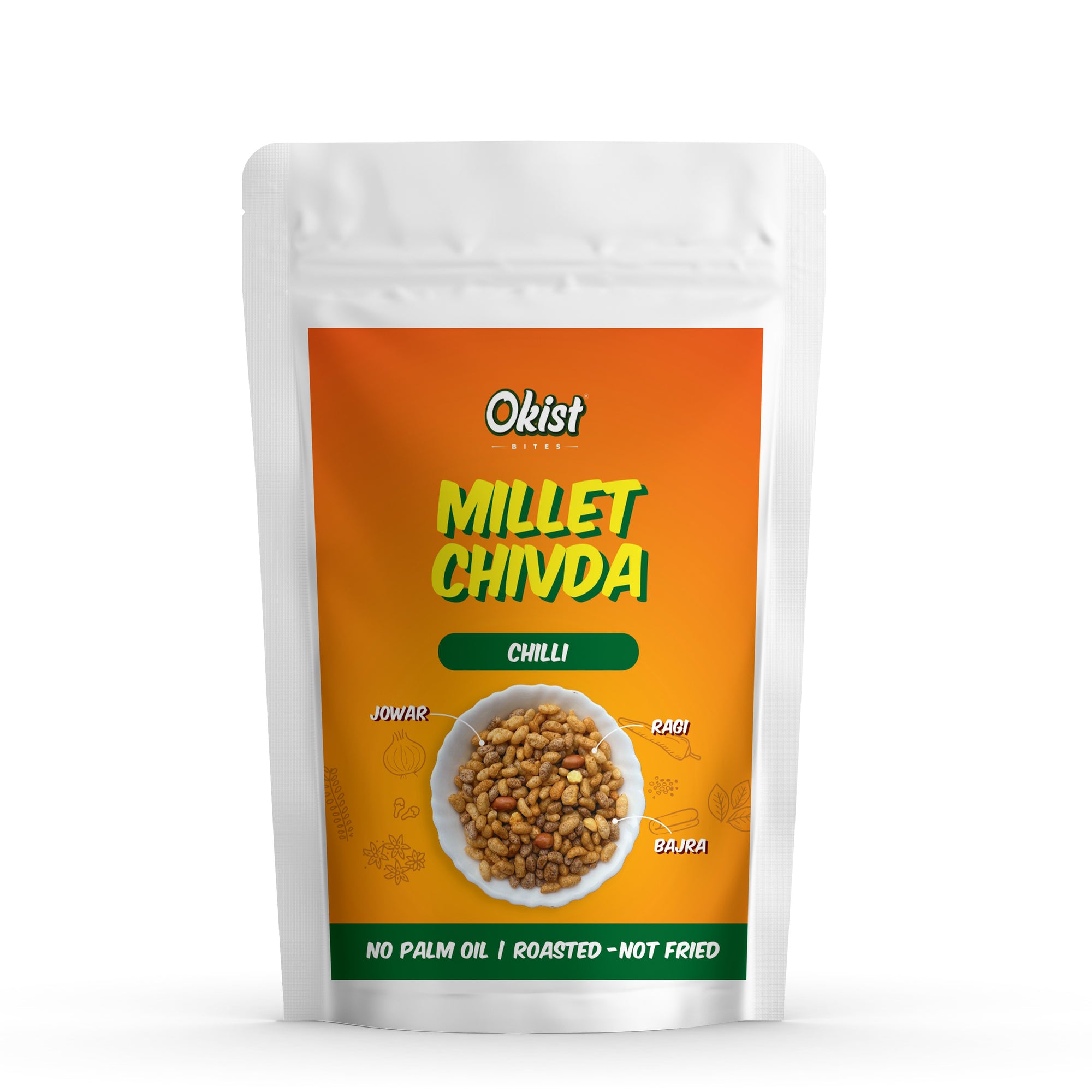 Okist Millet Chivda – Pack of 4 (Chilli + Tomato + Cheese + Cream & Onion)