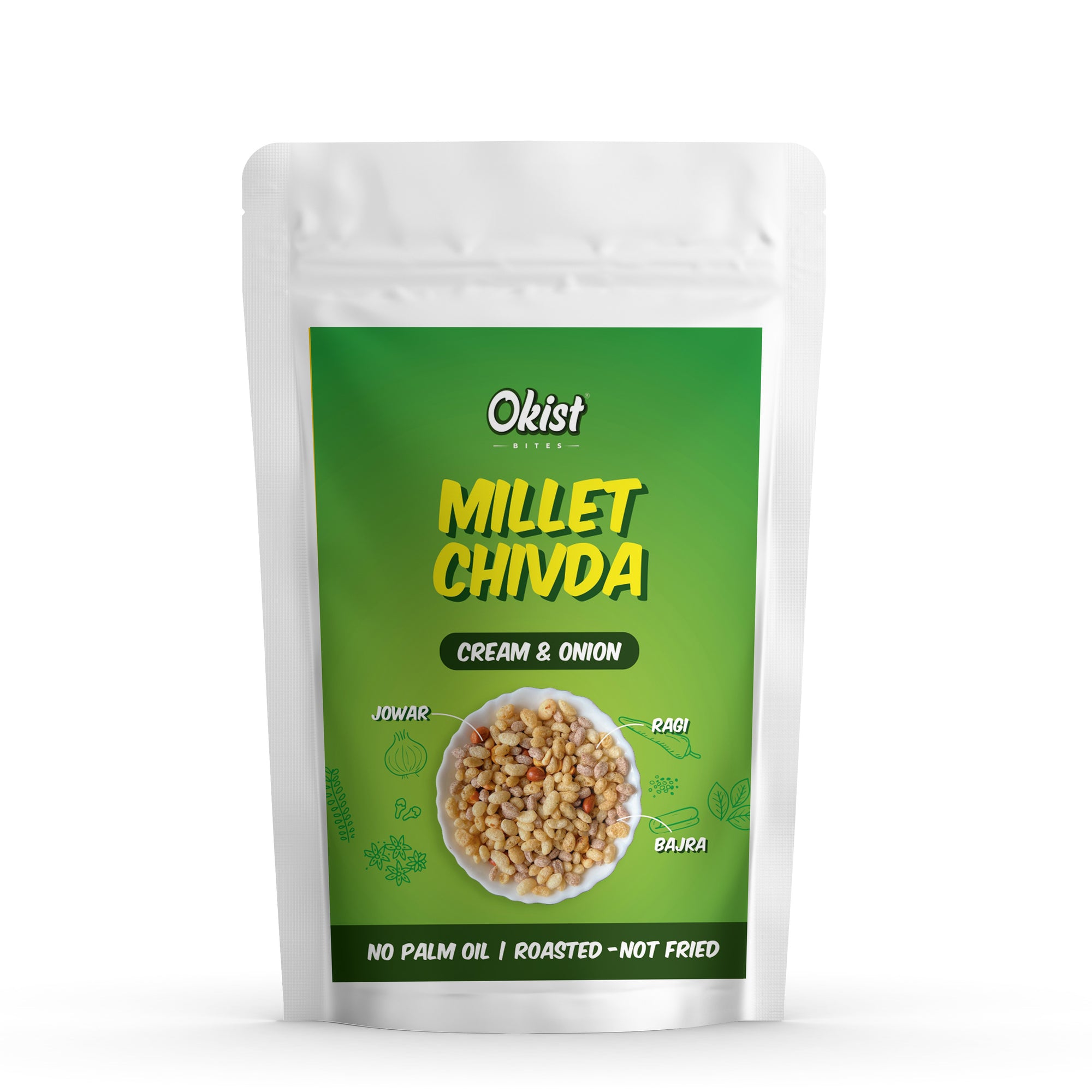 Okist Millet Chivda – Pack of 2 (Cream & Onion + Tomato)