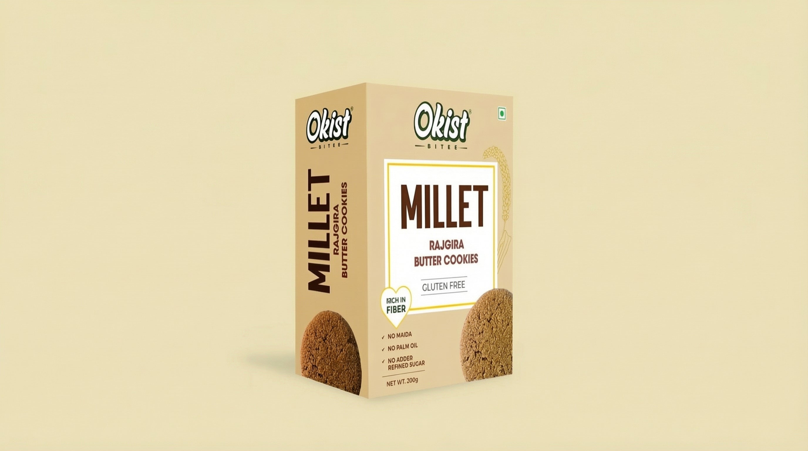 Okist Millet Rajgira Butter Cookies