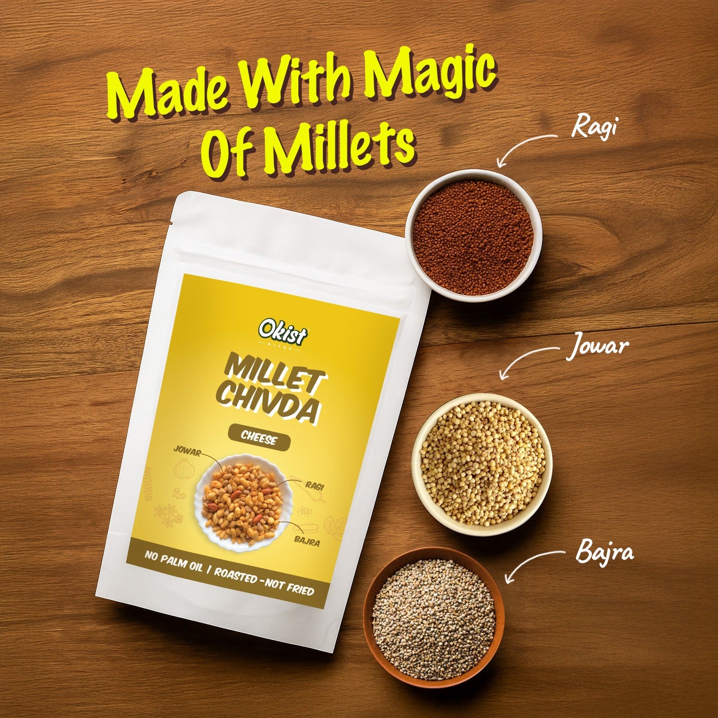 Okist Millet Chivda – Pack of 2 (Chilli + Cheese)