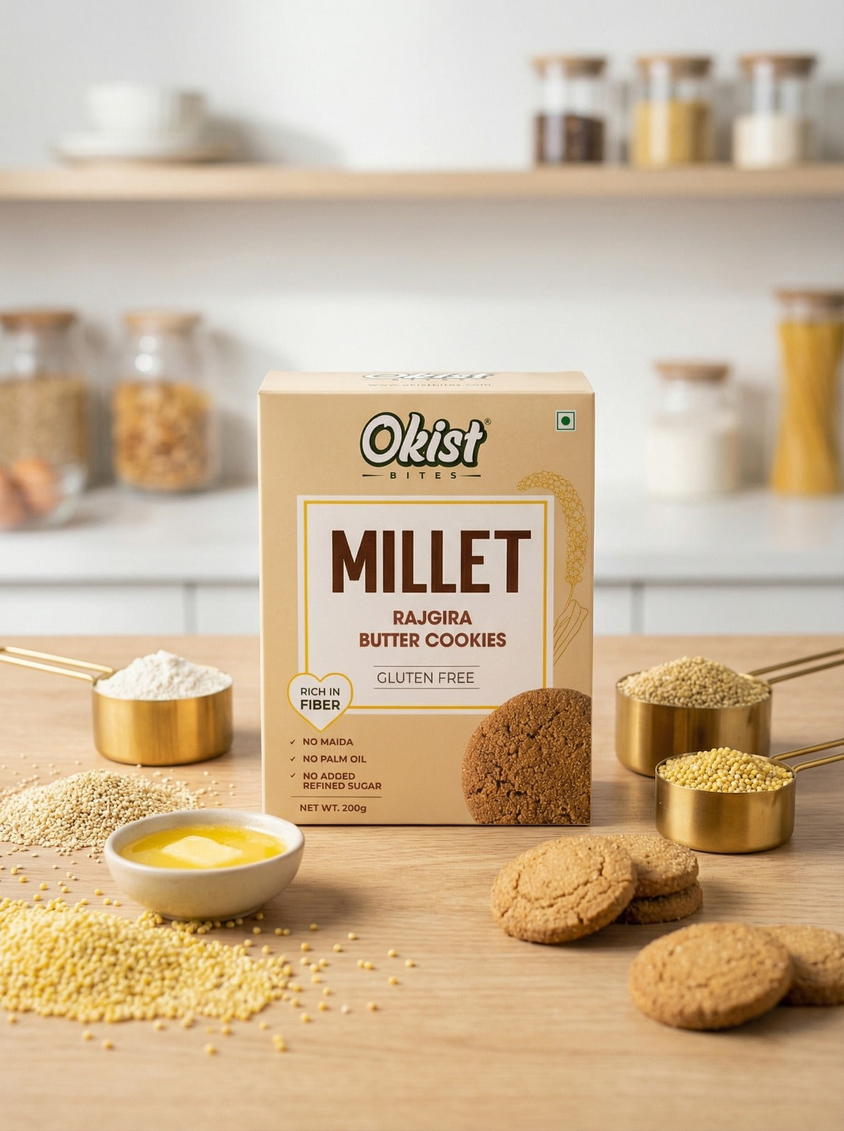 Okist Millet Rajgira Butter Cookies