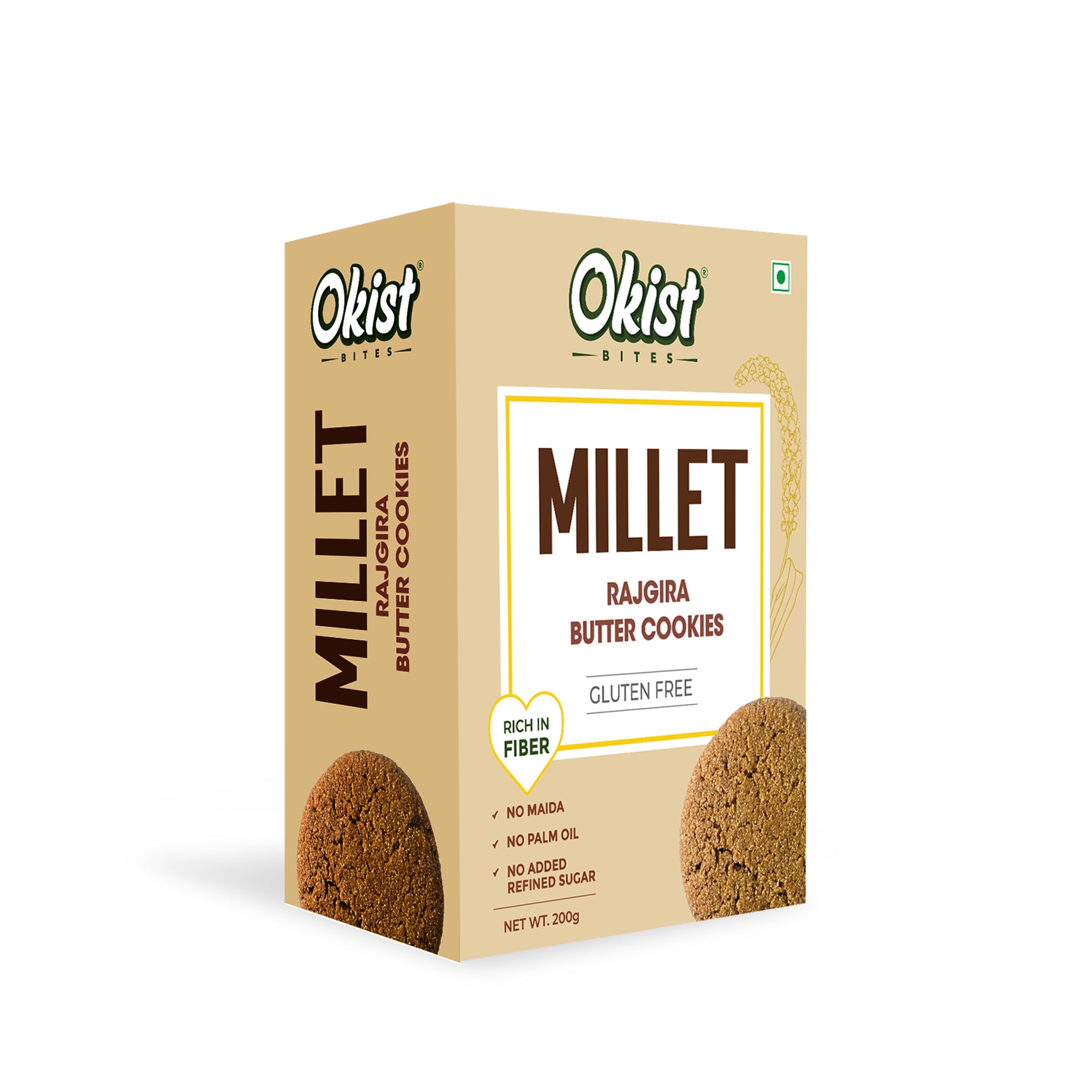 Okist Millet Rajgira Butter Cookies