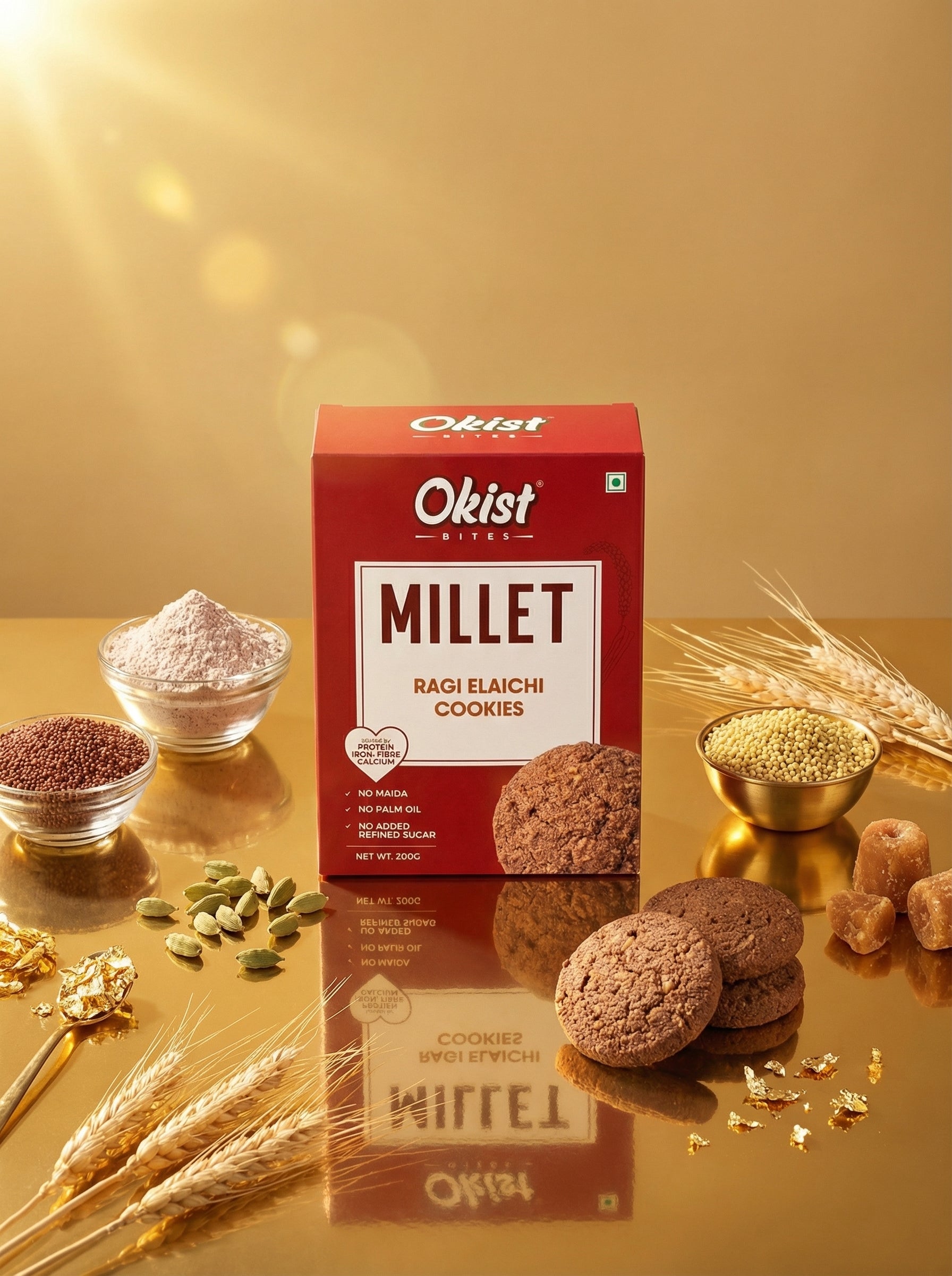 Millet Ragi Elaichi Cookies