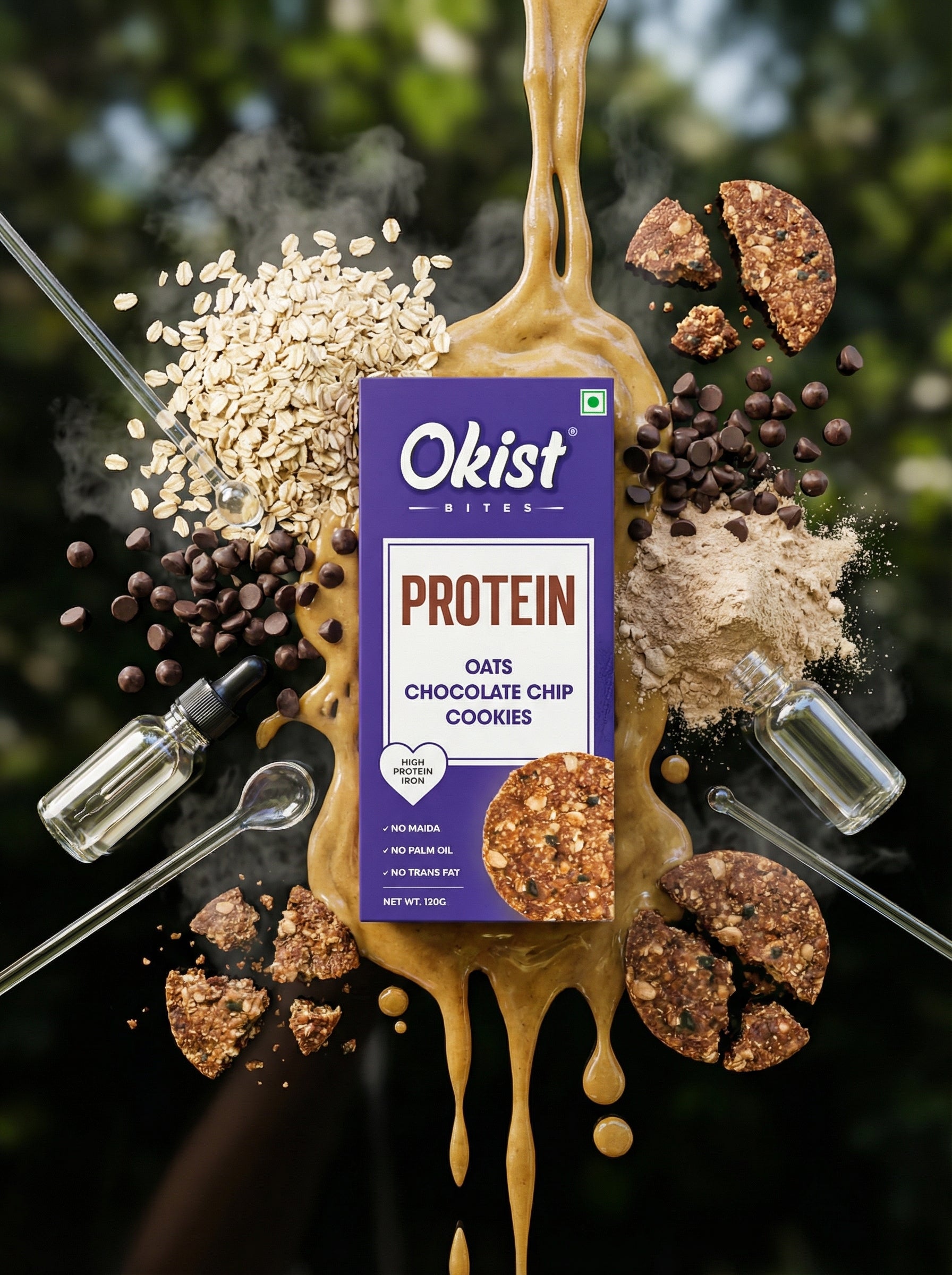 Protein Oats Chocolate Chip Cookies