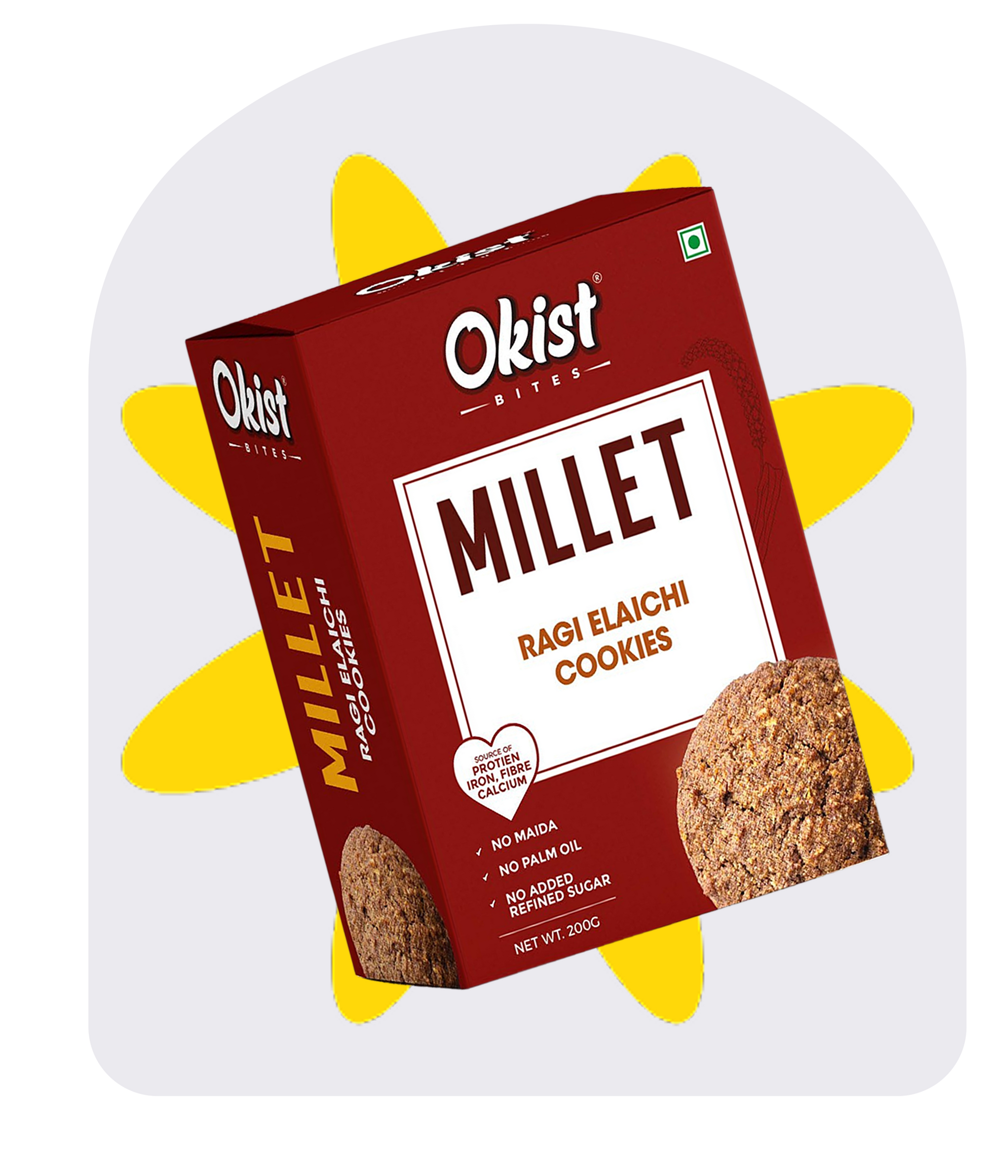Millet Ragi Elaichi Cookies